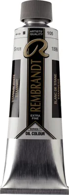 Produktbild von Rembrandt Ölfarbe Tube 150 ml Titanweiß (Safloröl) 105