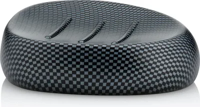 Produktbild von Seifenschale Moiree schwarz/silber