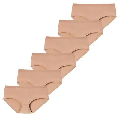 Produktbild von Schiesser Damen Panty Invisible Baumwolle 6-Pack maple - Größe 38