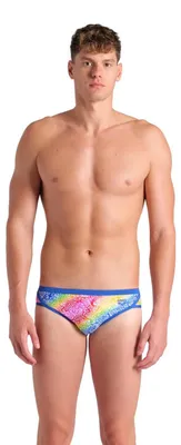 Produktbild von ARENA Herren Badehose M Swim Brief Printed Königsblau-Weiß Mehrfarbig Größe 85