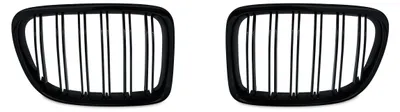 Kühlergrill DOPPELRIPPE Schwarz Glanz für BMW X1 E84 2009-2015 – Produktansicht