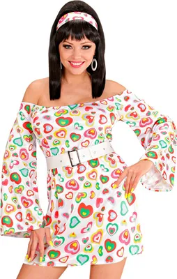 Produktbild von Kostüm Süße 70er Jahre Kleid Größe M  Blumenkleid Disco Verkleidung 70 ties M
