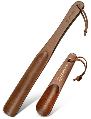 Immagine prodotto di Set di 2 calzascarpe in legno, marrone, faggio, dimensioni 35 cm e 14,5 cm