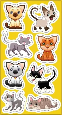 Produktbild von Katzenaufkleber (Schul- und Papierwaren, Aufkleber)