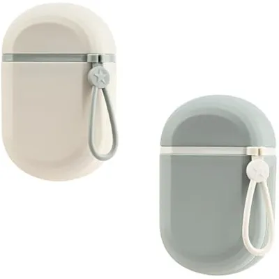 Produktbild von 2 Stück Seifendose Reise Wasserdicht, Seifenbox Reise mit Abtropfgitter, Tragbare Seifenbehälter für Feste Seife, Klein Seifenschale mit Deckel für Outdoor, Camping (Weiß + Grün)