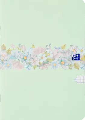 Image de Carnet de notes Oxford A5 60k quadrillé fleurs