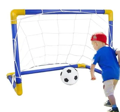 Imagen del producto de Red de fútbol para niños - Red de entrenamiento plegable - Entrenamiento de fútbol - Material resistente a la intemperie - 44 x 25 cm - De colores