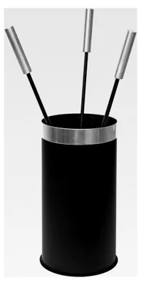 Produktbild von Kaminbesteck schwarz - Set für Kaminfeuer und Holzöfen