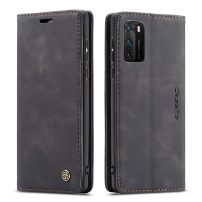 Obrázek produktu pro Huawei P40 Pouzdro, RetroPolyuretanKožené Pouzdro, Kapsy na Karty, Magnetické Uzavírání, Pouzdro s Funkcí Stojánku pro Huawei P40 černé