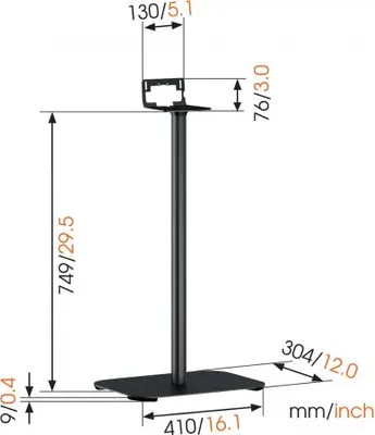 Immagine prodotto di Supporto da pavimento Vogels Sound 3305 L bianco