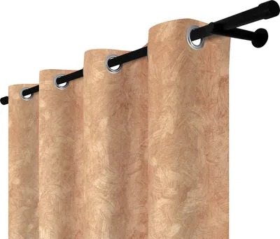 Produktbild von Blickdichte Gardine mit Ösen, Maße: 140x250 cm, Farbe: Bernstein
