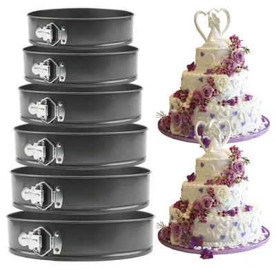6er-Set runde Springformen, antihaftbeschichtet, 18–28 cm