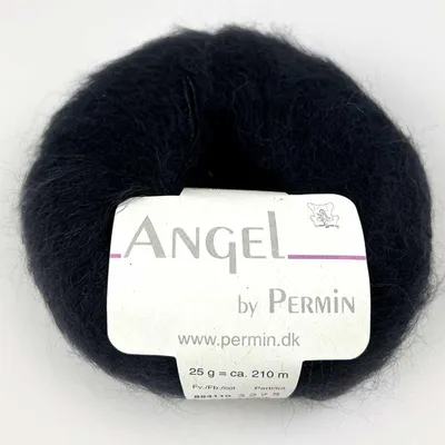 Immagine prodotto di Angel by Permin – Lussuoso filato di mohair e seta per bambini (70/30) (10 nero)