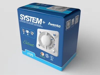 Produktbild von Awenta SYSTEM+ KWS125W Lüfter-Grundkörper Ø 125 mm, Silent, Zugschalter