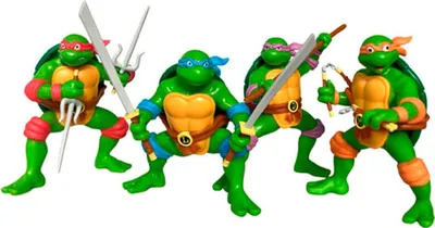 Immagine prodotto di Figure TMNT in TD, in 4 parti.
