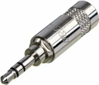 Zdjęcie produktu dla Rean - Wtyczka 3,5 mm 3-biegunowa, obudowa metalowa z zaciskanym odciążeniem