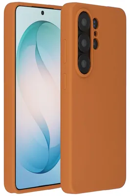 Image de Coque arrière en silicone liquide Accezz avec MagSafe pour Samsung Galaxy S26 Ultra - Orange