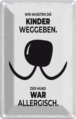 Produktbild von vianmo Blechschild 30x20 cm Hund Wir mussten Kinder weggeben