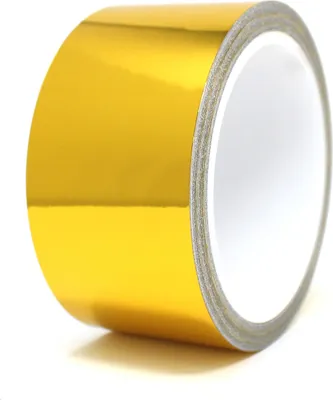 Produktbild von 8,5m Zierstreifen 40mm Chrom Gold Auto Motorrad Dekorstreifen Seitenstreifen