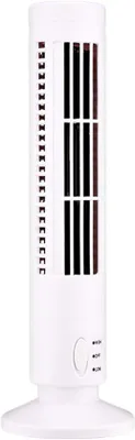 Imagen del producto de Enfriador de aire portátil - Mini ventilador refrigerante - Funcionamiento silencioso - Blanco - Refrigeración personal - Aire acondicionado de escritorio USB - Ideal para...