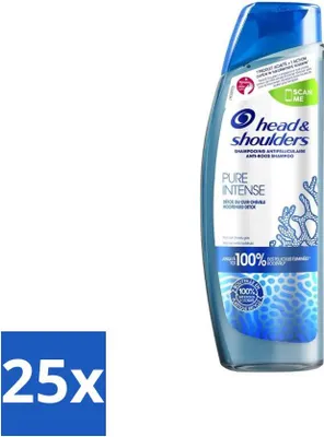 Produktbild von Head & Shoulders – Anti-Schuppen-Shampoo – Pure Intense – Kopfhaut-Detox – 250 ml - Vorteilspack - 25 Stücke