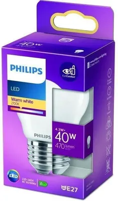 Obrázek produktu pro Žárovka Philips LED Classic, 40 W, kulatá E27, matná teplá bílá, nestmívatelná