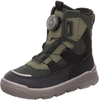 A single child's winter boot is shown against a white background.