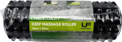 Productafbeelding van Urban Fitness Massage Roller voor diepweefmassage, zwart-groen, 33 cm, geschikt voor sport