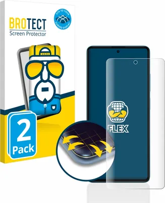 Produktbild von 2x BROTECT Fullscreen Schutzfolie für Xiaomi Poco F5 Displayschutz Folie Fullcover Klar Transparent