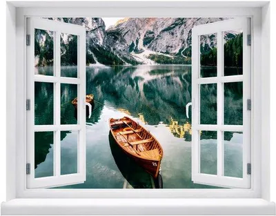 Obrázek produktu pro Nástěnný obraz s výhledem na hory a jezero, 100 x 78 cm
