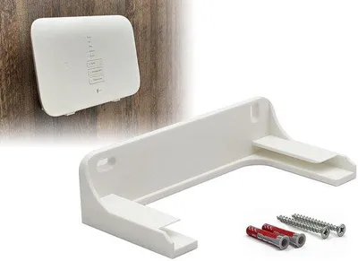 Produktbild von Weißer Wandhalter für Router inkl. Befestigungsmaterial