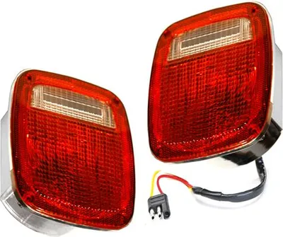 Produktbild von 2 Rückleuchten US Chrom Jeep CJ + Wrangler YJ 73-96