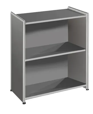 Produktbild von Kerkmann Büroschrank Regal Artline 2 OH 80x38x78 cm Chrom anthrazit-keine Vorbautüren-keine Schubladen