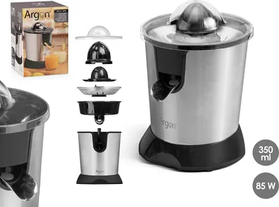 Immagine prodotto di Spremiagrumi elettrico Argon JE-638B Nero Argento 85 W 350 ml