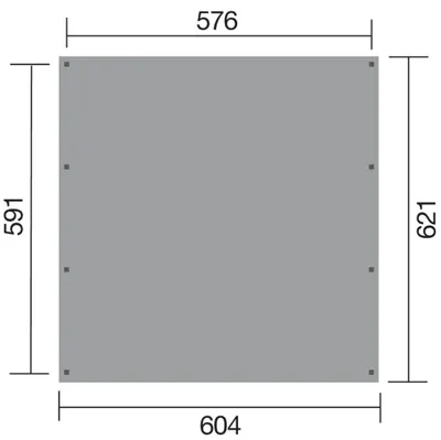 Produktbild von weka Doppelcarport 609 Gr. 1 mit Stahltrapezblechdach