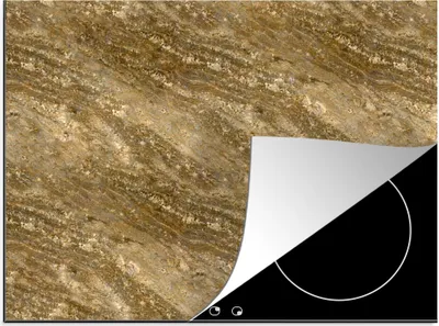 Produktbild von KitchenYeah© Herdabdeckplatte Marmor - Gold - Granit - Muster , 58x51cm, Küche Deko, Glaskeramikkochfeld Herdabdeckung, Abdeckplatte fùr Kochfeld
