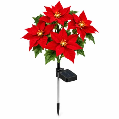 Obrázok produktu pre Vianočná hviezda (Poinsetia) s LED osvetlením