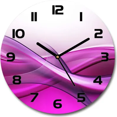 Produktbild von Wanduhr aus Glas 30fi Glasbild Glasuhr Gehärtetes Glas - schwarze-zeiger - Waves background