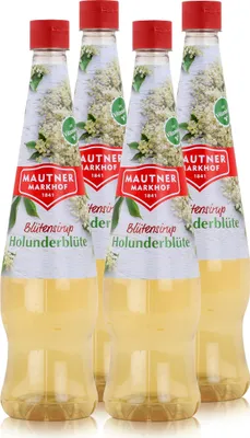 Produktbild von Mautner Getränkesirup Holunderblüte 0,7L - Softdrink, Cocktails (4er Pack)
