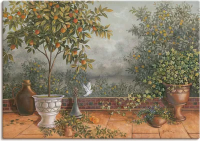 Produktbild von ARTland Leinwandbild Garten I Größe: 100x70 cm