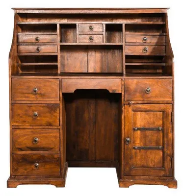 Produktbild von MASSIVMOEBEL24.DE Sekretär Akazie 128x58x138 honig lackiert OXFORD #0516