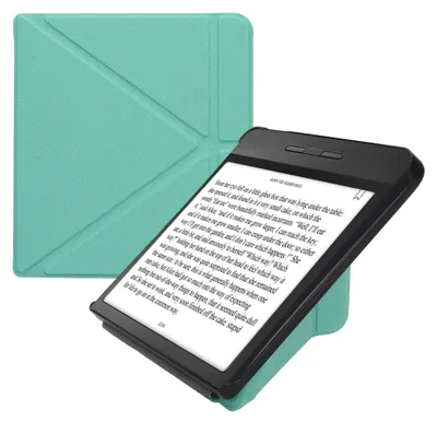 Produktbild von kwmobile Schutzhülle für Kobo Libra H2O Hülle - Kunstleder Case - eReader Klapphülle mit Auto Sleep Funktion - Cover mit Ständer - Mintgrün