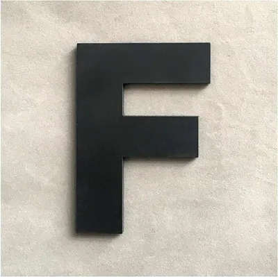 Immagine prodotto di Adesivo murale lettera nera 9 x 7,4 cm, lettera F