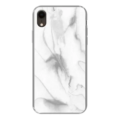 Produktbild von MuchoWow® Handyhülle Schutzhülle Hülle für iPhone XR Marmor - Grau - Weiß - Abstrakt - Marmoroptik Silikon Softcase Handy Hülle - Schutzdeckel