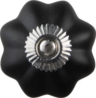 Produktbild von Clayre & Eef Türknauf Ø 4 cm Schwarz Keramik