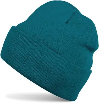 Produktbild von styleBREAKER Uni Beanie Mütze einfarbig | Klassische Feinstrick Winter Strickmütze mit breitem Umschlag | Elastische Beanie in vielen Farben für Damen und Herren