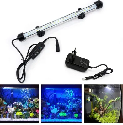 Produktbild von 28cm LED Aquarium Lampe Tank Leuchtet Unterwasser Beleuchtung Dimmbar 3 Lichtmodi mit Timer
