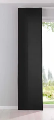 Produktbild von Flächenvorhang Schiebegardine Cationic »Palermo« blickdicht Leinen Optik natura seidenmatt, HxB 245x60 cm, Schwarz Landhaus Stil 204411