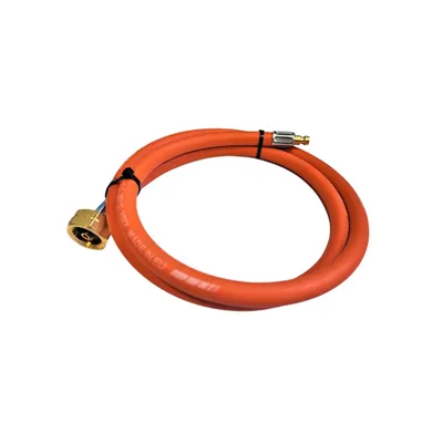 Obrázek produktu pro Zatechs propan-butanová hadice 0,5 m 20 bar Ø6,3 mm DN 5 typ 21 – 21,8" palců vlevo rychlospojka LKS plynová hadice pro připojení plynové láhve