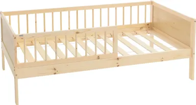 Obrázek produktu pro ML-Design dětská postel s roštem a ochranou proti vypadnutí, 80x160 cm, přírodní, jednolůžko z masivu pro děti, chlapce a dívky
